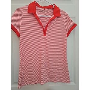 Women's Nike Golf Dri-Fit Polo Medium Red/White Striped